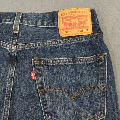 Levi's Jeans Men's 32x30 Fits 31x28 Blue 527 Slim Fit Boot Cut Denim