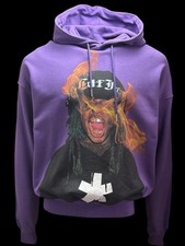 Felpa con cappuccio COMME des FUCKDOWN uomo designer viola taglia S