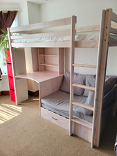 Thuka Hit 9 Single High Sleeper Bed with Trundle, Desk, Storage & Ladder