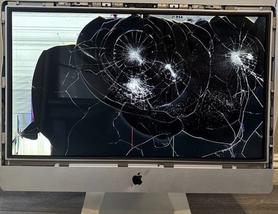 Apple iMac ''Core i5'' 27'' A1312 (EMC 2374) Comes w Cord & Powers On,Screen Broken
