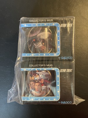 Lot of 2 New Star Trek USS Enterprise NCC-1701 & The Crew Mugs Collectors Enesco