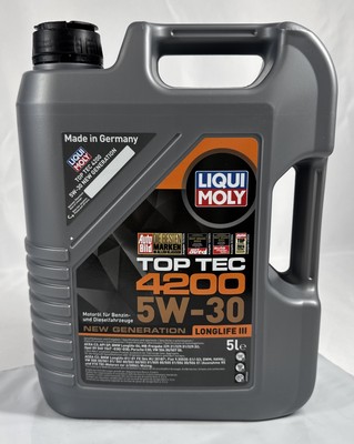 Motoröl LIQUI MOLY 4200 Top Tec 4200 5W-30 Motorenöl Leichtlauf Motor Öl 5 Liter