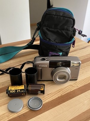 Canon SureShot Z115 Panorama Caption 35mm Point & Shoot Camera Case 2 Rolls Film