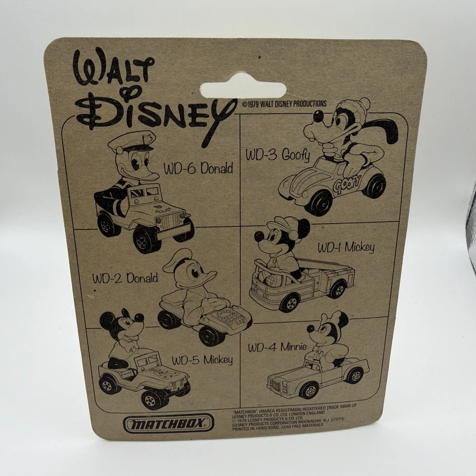 Matchbox Die Cast 1979 Walt Disney Mickey Mouse Fire Truck Toy Hong Kong NIB - Image 2 of 4