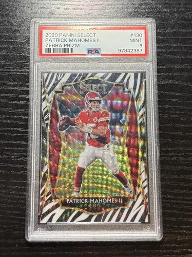 2020 Panini Select - Premier Level Patrick Mahomes II #130 Zebra Prizm