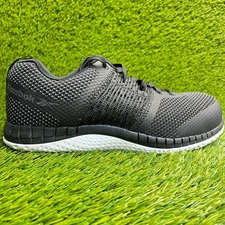 Reebok Print ULTK Mens Size 8.5W Black White Composite Toe Safety Work Shoes