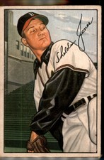 1952 Bowman #215 Sheldon Jones - crease (sku:2514)