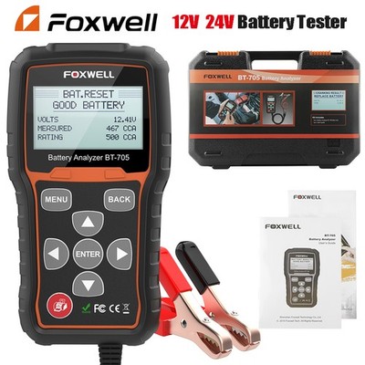 FOXWELL BT705 12/24V Auto Batterietester KFZ Battery Tester Testgerät Prüfer DHL