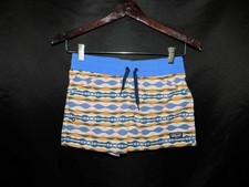 Patagonia Girls L NWT Costa Rica Baggies Shorts Purple Blue Orange Stripe Nylon