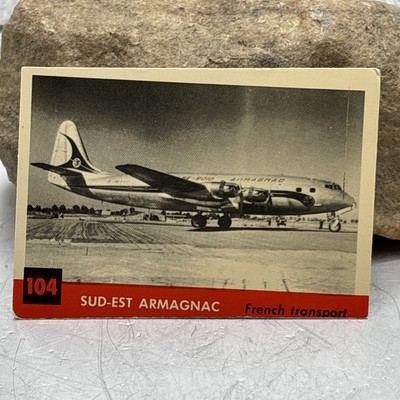 #0 1956 Topps Jets Airplane Trading Cards 2x3  #104 SUD-EST ARMAGNAC French