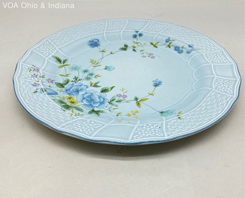Mikasa Michelle Precious Blue 12 Inch Chop Plate Dinner Plate Porcelain D2501