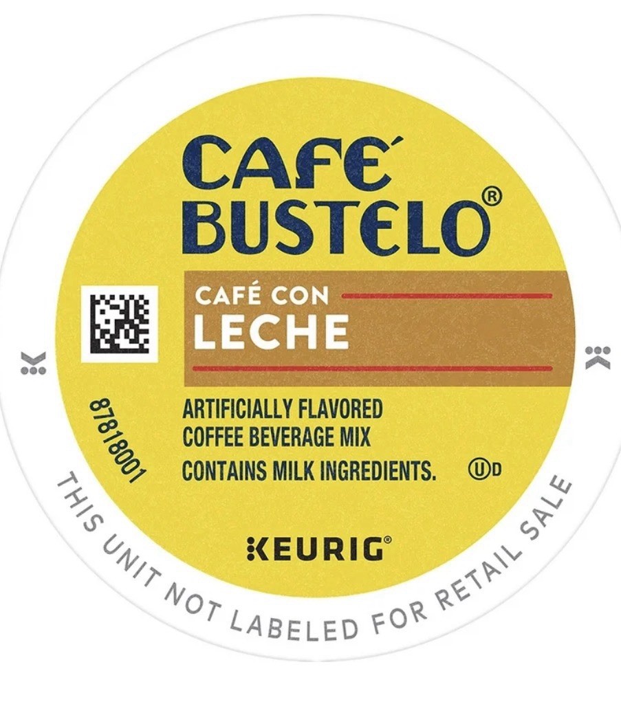 Cafe Bustelo Cafe Con Leche Sweet Creamy Coffee Keurig K-Cups Pods, 40 Count