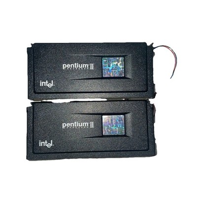 Lot Of 2 Intel SL2U4 Pentium II 350Mhz/100/512/2V 80523PY350512PE CPU w/heatsink