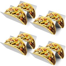 Taco Holder Set of 4 Stainless Steel Taco Holder Each Metal Taco Stands for 2...