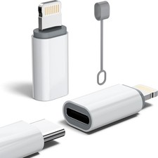 MFi Certified 27W USB C to Lightning Adapter 2 Pack - Fast Charging White