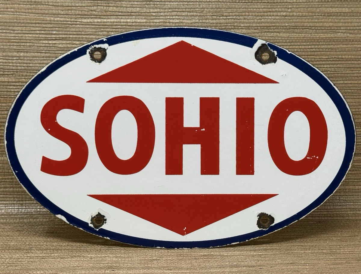 レトロ看板☆ SOCONY ソコニー 両面看板 揮発油 コレクション VINTAGE
