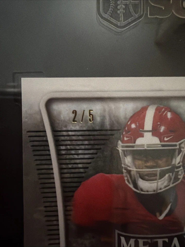 2012 Leaf Metal Draft Devonta Smith Auto Red Marble 2/5 SGC Auto 10 Grade 9 - Image 3 of 4