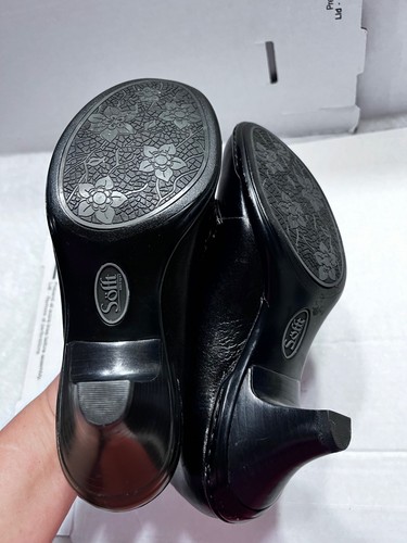 Sofft Cordelina schwarz Leder Schnalle Halbschuh Absatz Damengröße 7 M - Bild 8 von 9
