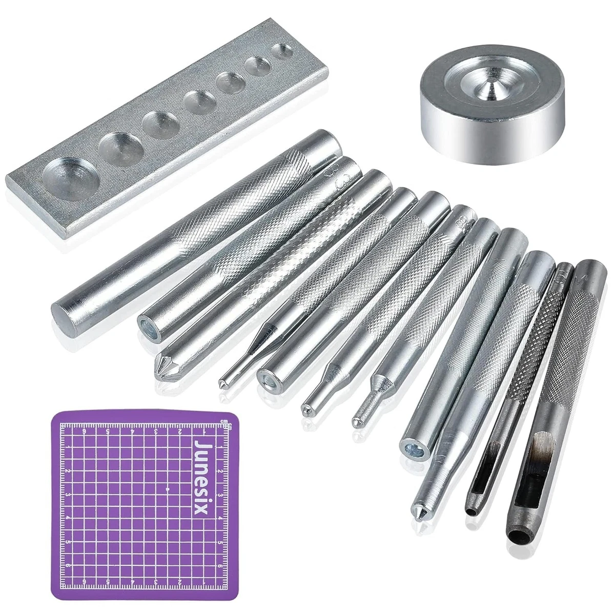 300Pcs Grommet Pliers Tool Kit - 6mm Eyelet Punch Set For Leather Craft, Fabric, DIY Projects