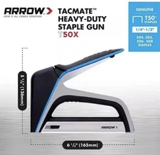 Staple Gun Arrow Fastener T50X TacMate Stapler for Upholstery & Decorating