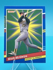 1991 Donruss Grand Slammers Mark McGwire #11 Right Border 2 Yellow Stripes