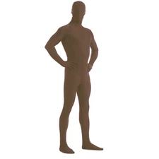 AltSkin ZENTAI SUIT - FULL BODY COSTUME - CHOCOLATE ZIPPERED STRETCH SUIT (9