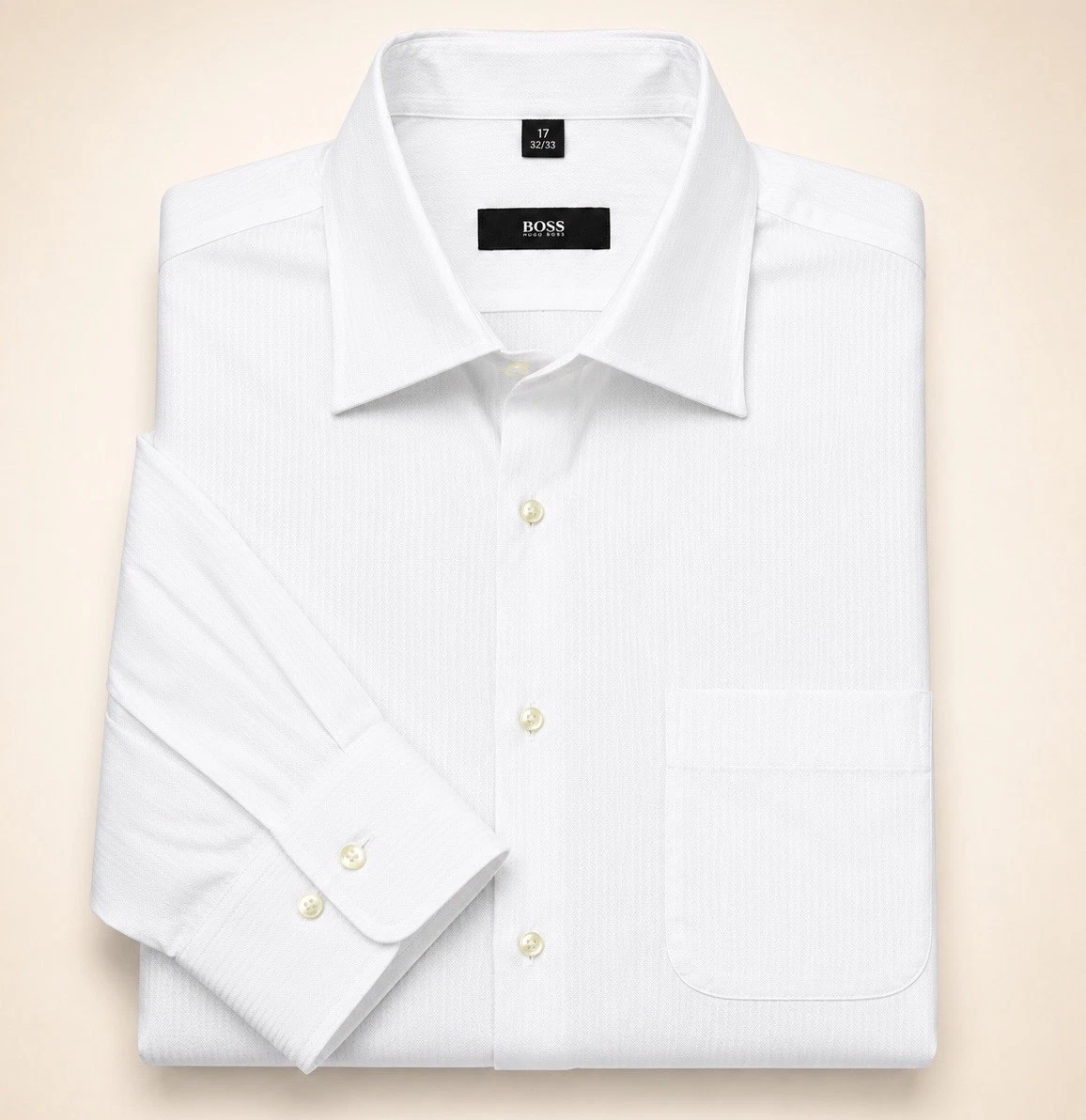 hugo boss white dress shirt sale Hugo Boss Red Label Men's White Valerio Solid Modern Fit Dress Shirt