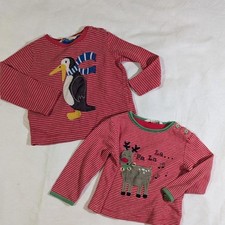 Baby bundle of 2 Christmas long sleeve tshirts 9-12M and 2-3Y