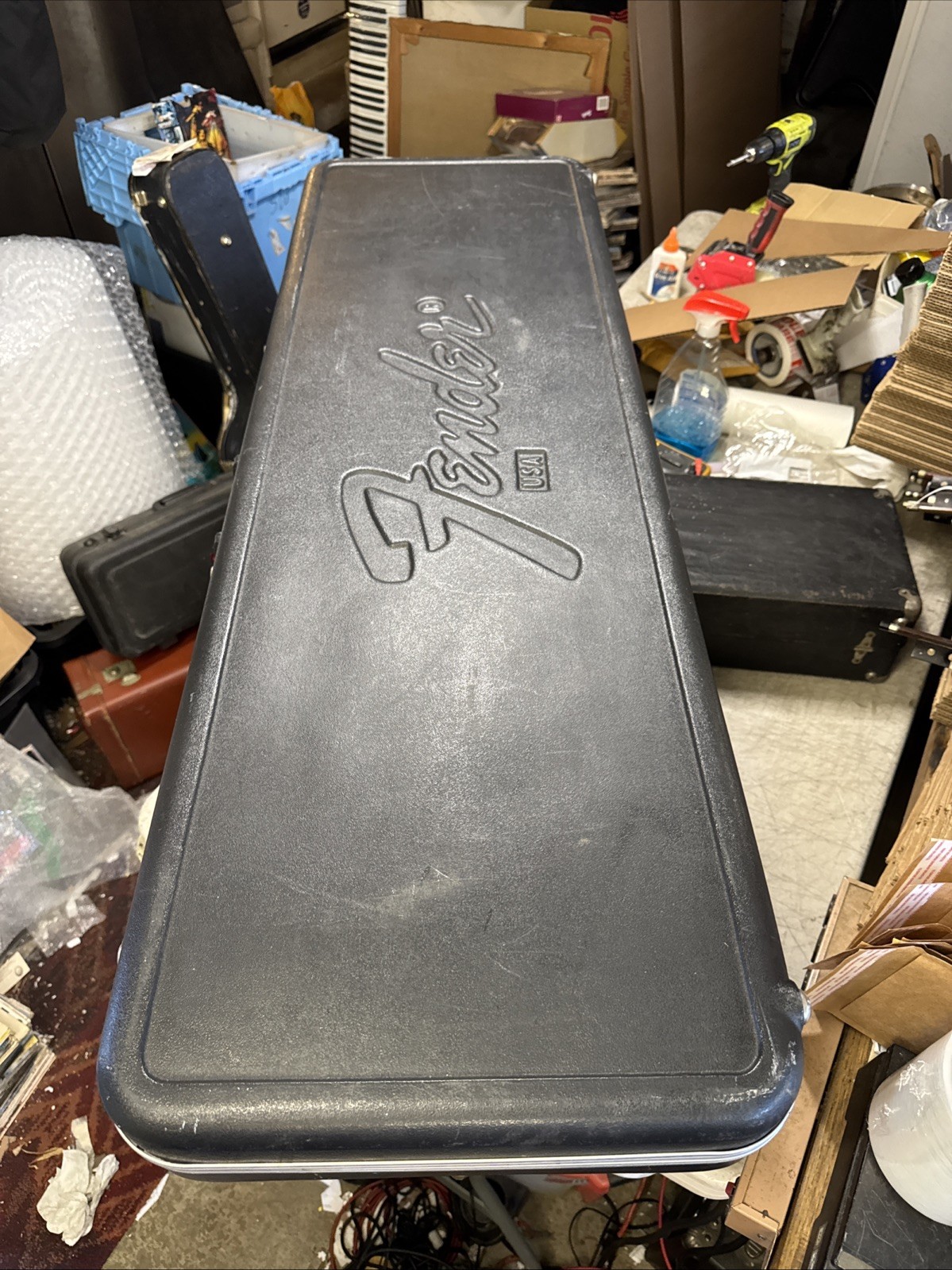 1980s Fender Plastic molded Precision Jazz bass hard case Vintage - very good