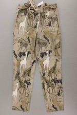 Alba Moda pantaloni per le signore taglia 36, S con cintura marrone di cotone
