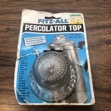 FITZ-ALL Glass Replacement Percolator Top Clear Universal Coffee 1-1/2" - 2-1/2"