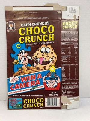 !!RARE!! Vintage 1984 CAP'N CRUNCH'S CHOCO CRUNCH BOX 12oz Empty, Win Camera