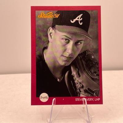 1991 STEVE AVERY Leaf Studio #141 Atlanta Braves (2477)