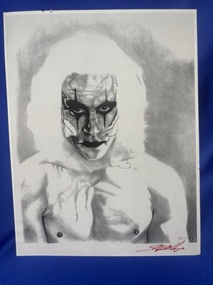 Brandon Lee The Crow Art Print 8.5  by 11  Autograph Signature Louis Small Jr.
