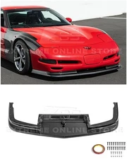 For 97-04 Corvette C5 Hydro-Dipped Carbon Fiber Front Bumper Vented Lip Splitter