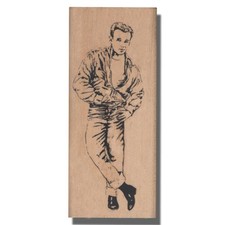 NEW Rubber Stamp Man Standing With Hand James Dean Person Movie Star Leg Cross