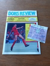 1988 Wimbledon vs Watford - FA Cup Quarter Final programme & Ticket * Free P&P *