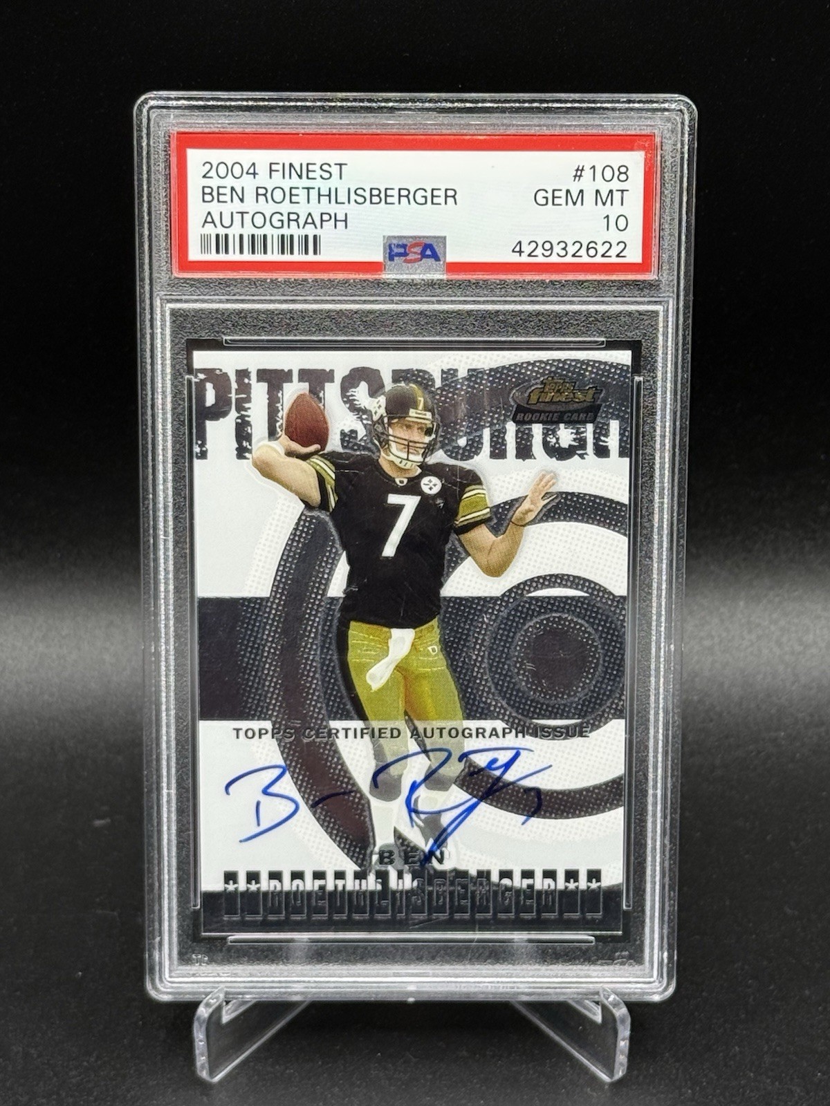 Ben Roethlisberger Finest #108 Autograph
