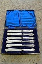 Antique Boxed Hallmarked Sterling Silver Sheffield 1896 Butter Cutlery John Bett