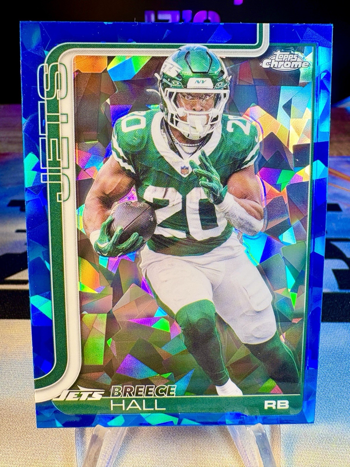2025 Breece Hall Topps Chrome Sapphire #238 New York Jets
