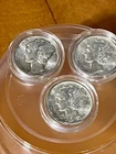 1940'S  Mercury Silver Dimes Uncirculated Lot of 3