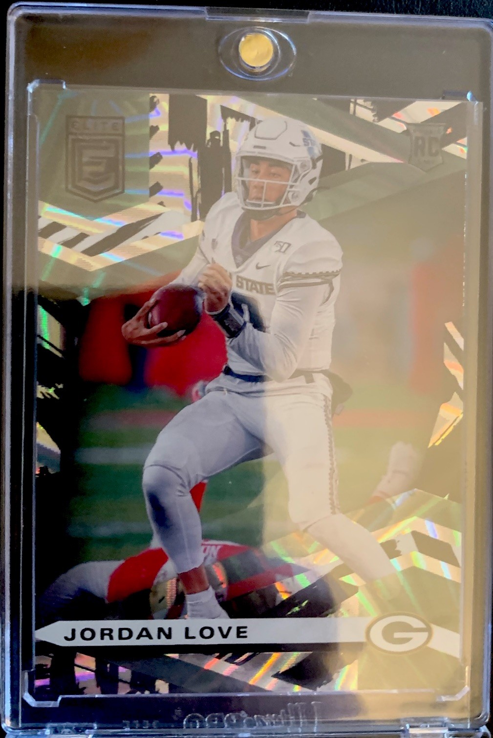 Jordan Love RAZZLE DAZZLE PRIZM ROOKIE CARD CASE HIT RC 2020 Elite Packers SSP