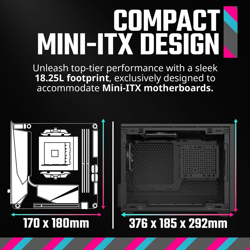 Cooler Master Nr200p Mini Itx Chassis Vented Panel 280Mm Radiator Support" - Image 2 of 4