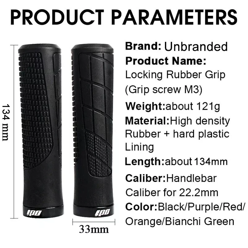 ODI Rubber MTB Bike Grips Handle Anti-Slip Shockproof for 22.2mm Lock-On Grips - Image 2 of 4