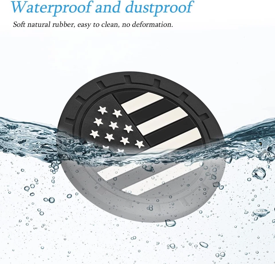 Paquete de 4 posavasos portavasos de coche, bandera americana de color bandera de Estados Unidos insertar taza de coche certificado de autenticidad Foto 4 de 4