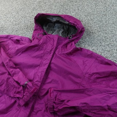 Eastern Mountain Sports Jacket Womens M Purple Hooded Full Zip Windbreaker Coat
