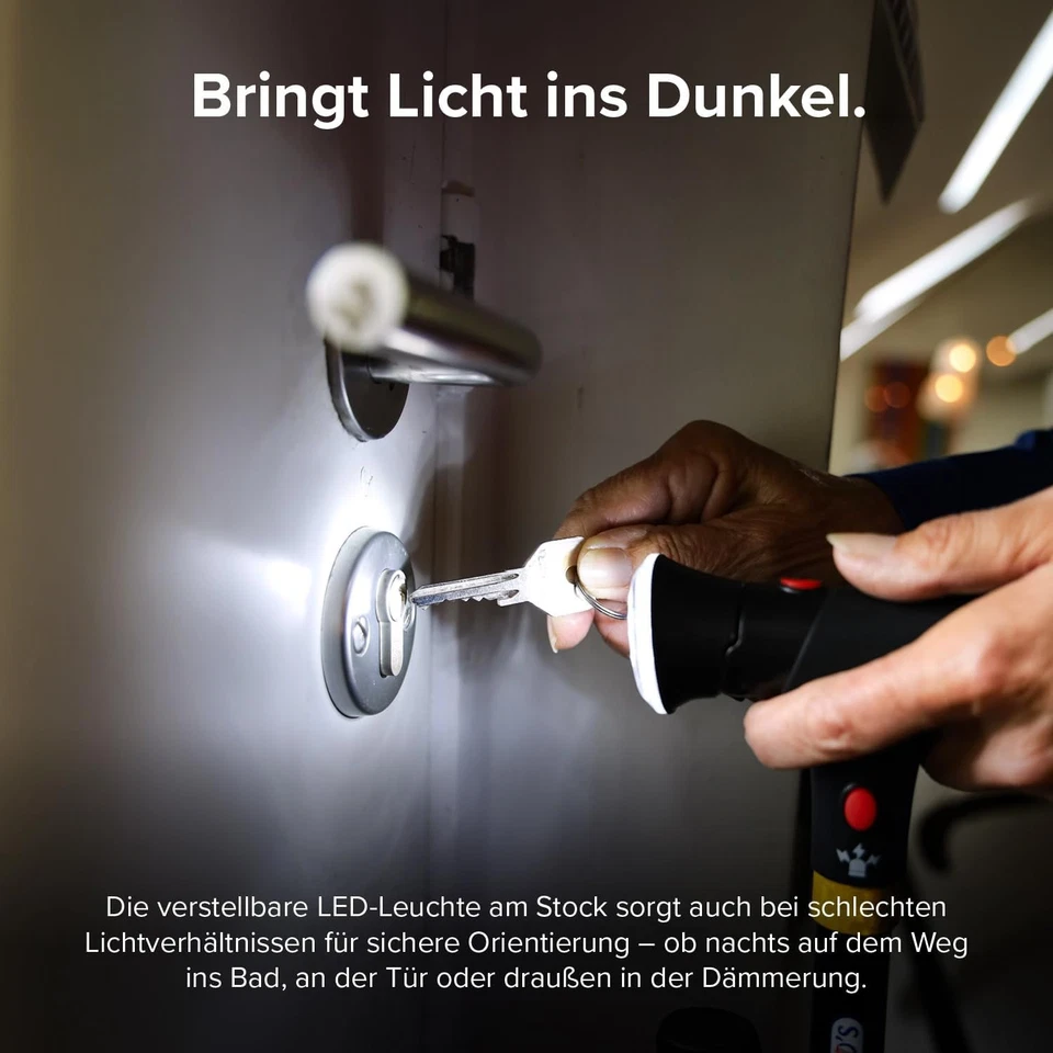 DR-HO'S Get Up & Go Gehstock mit LED-Licht & Alarmknopf - Bild 4 von 4
