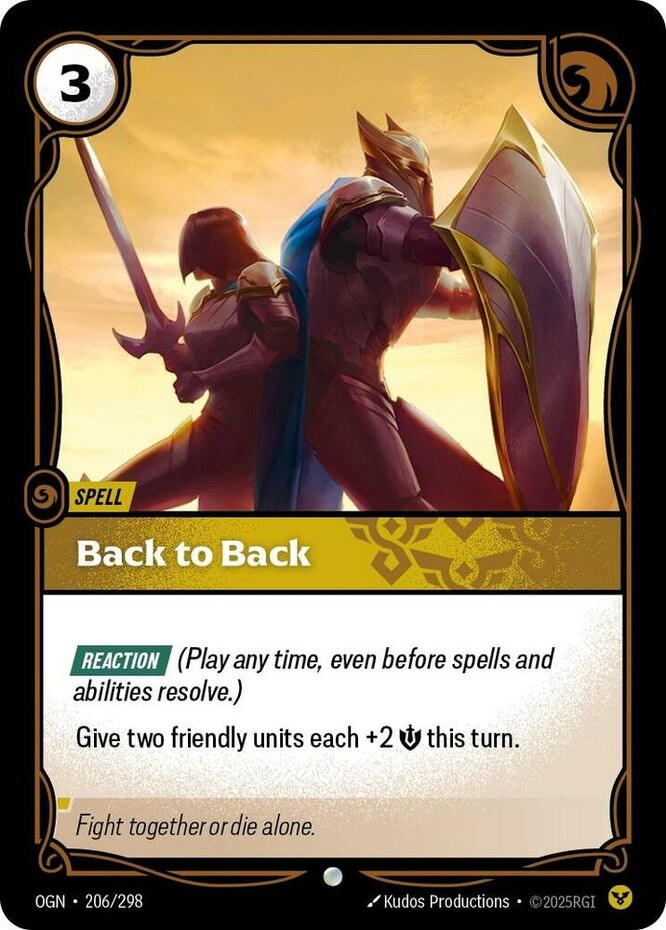 Back to Back - 206/298 - Common - Foil NM Riftbound Origins