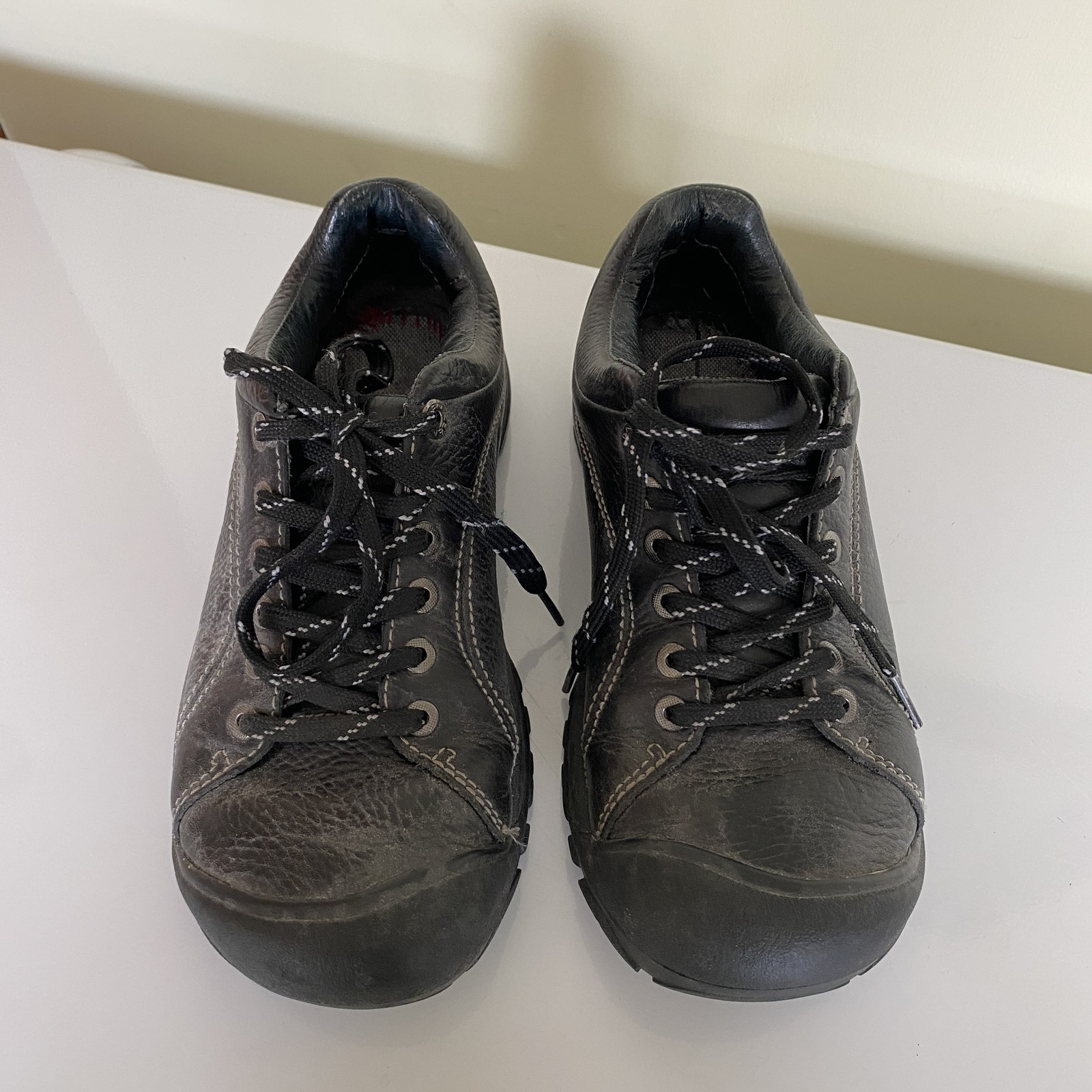 Scarpe Keen donna taglia 8 nere pelle stringate comode passeggio lavoro antiscivolo