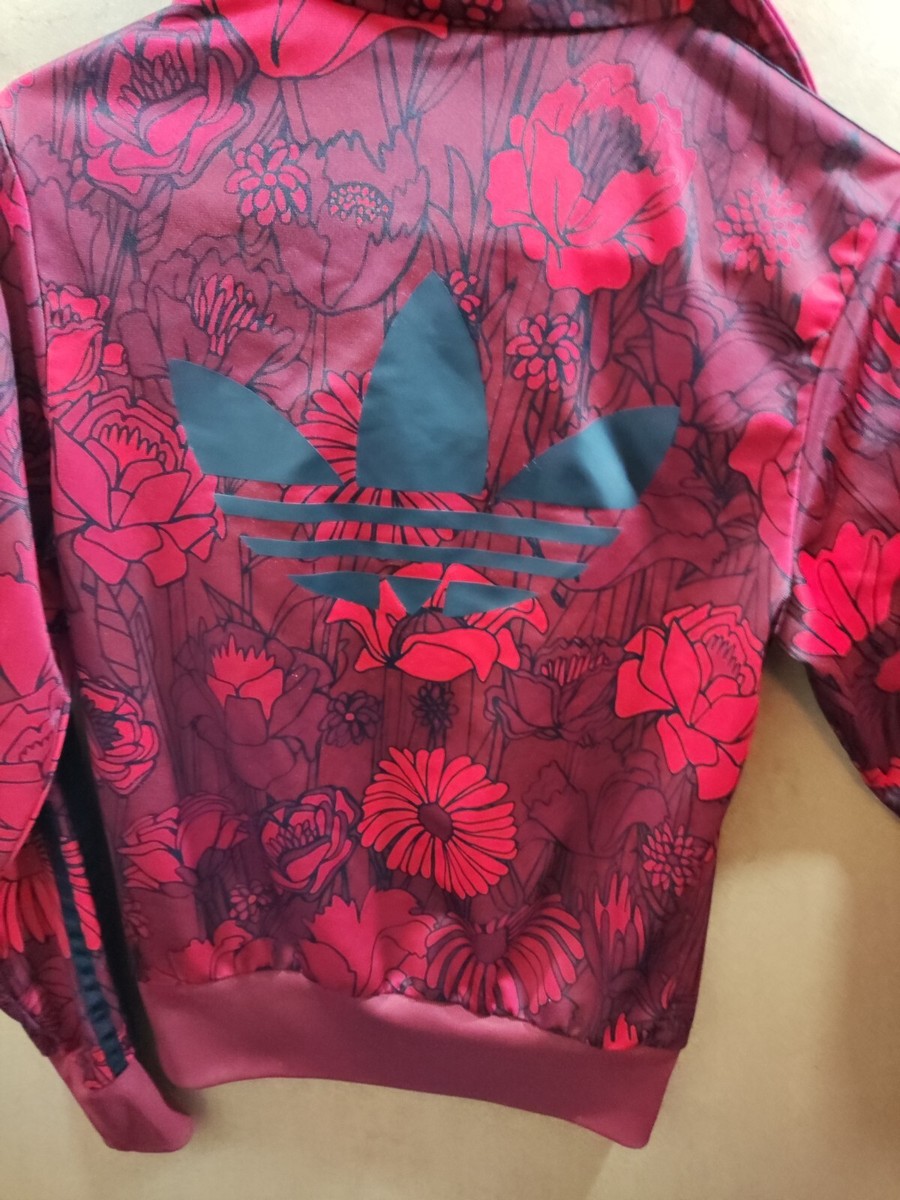 wake adidas original FIREBIRD TP刺繍 Adidas Originals Women's Firebird TT Floral Track Jacket Sz